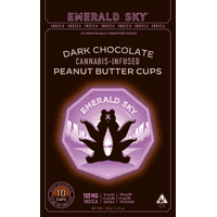 Emerald Sky Peanut Butter Cups 10ct 100mg Indica Dark Chocolate 10ct