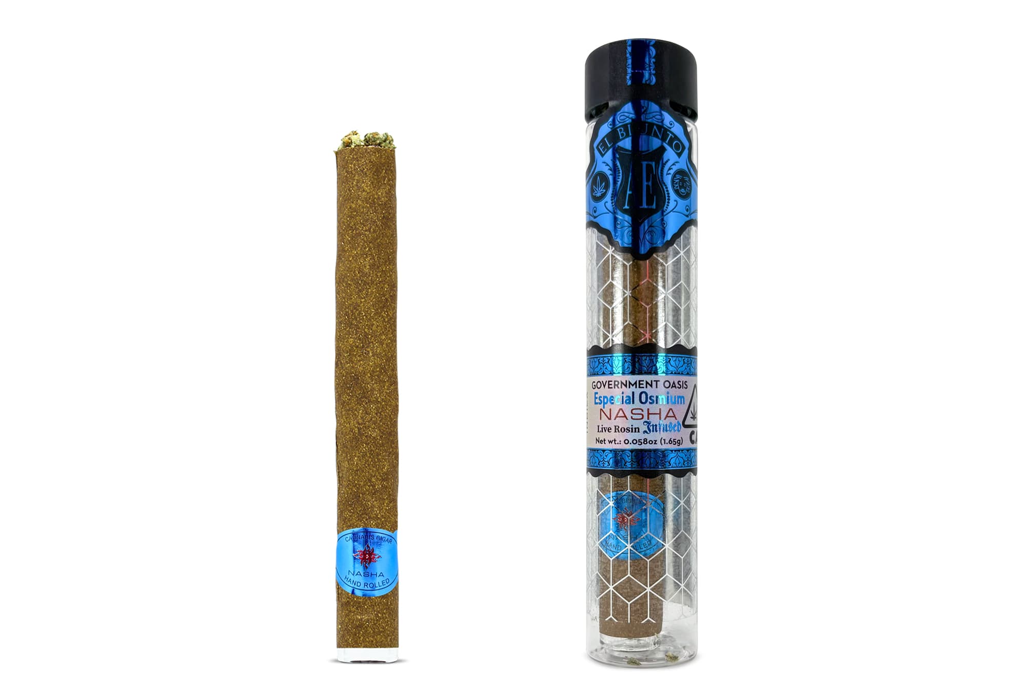El Blunto x Nasha Especial Osmium 1.65g Rosin Infused Government Oasis