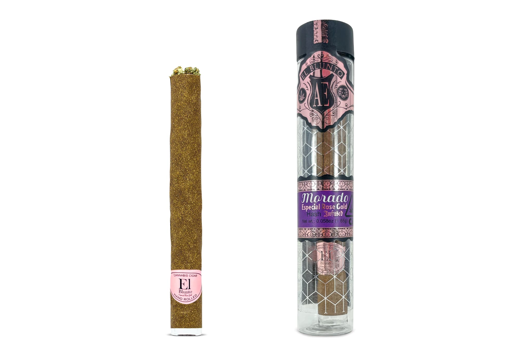 El Blunto Especial Rose Gold Hash 1.65g Indica Morado 16ct