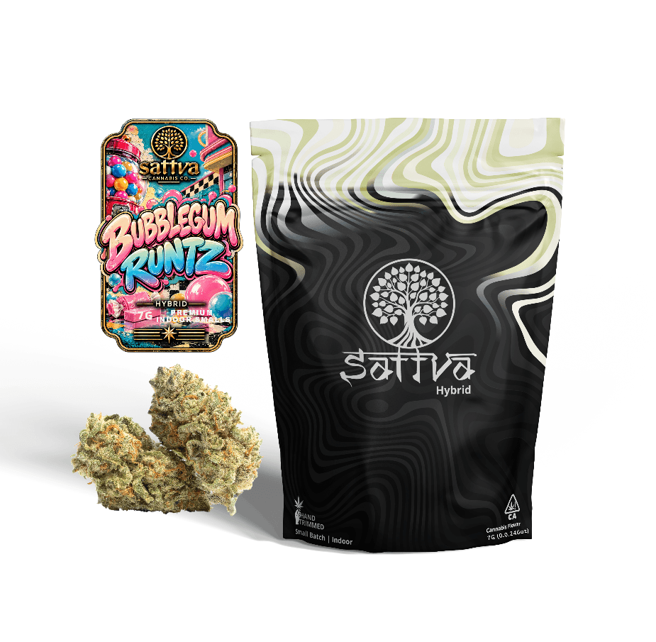 Sattva Cannabis Flower 7g Hybrid Bubblegum Runtz