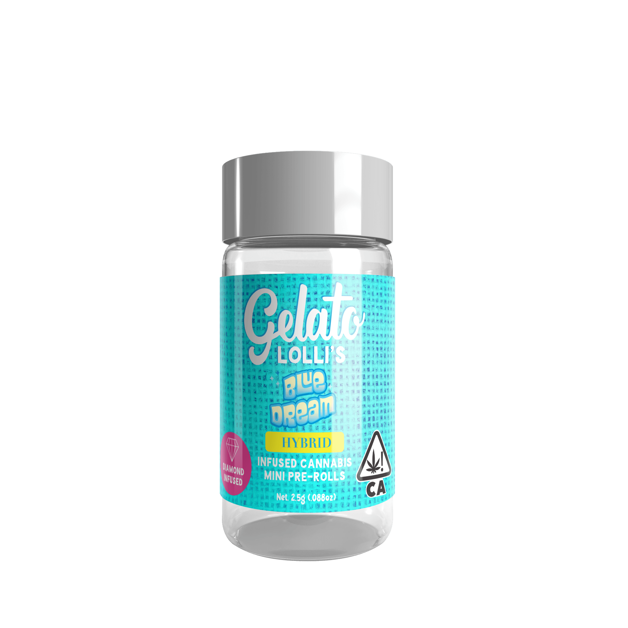 Gelato Lolli's 5pk Infused Mini Preroll .6g Hybrid Blue Dream