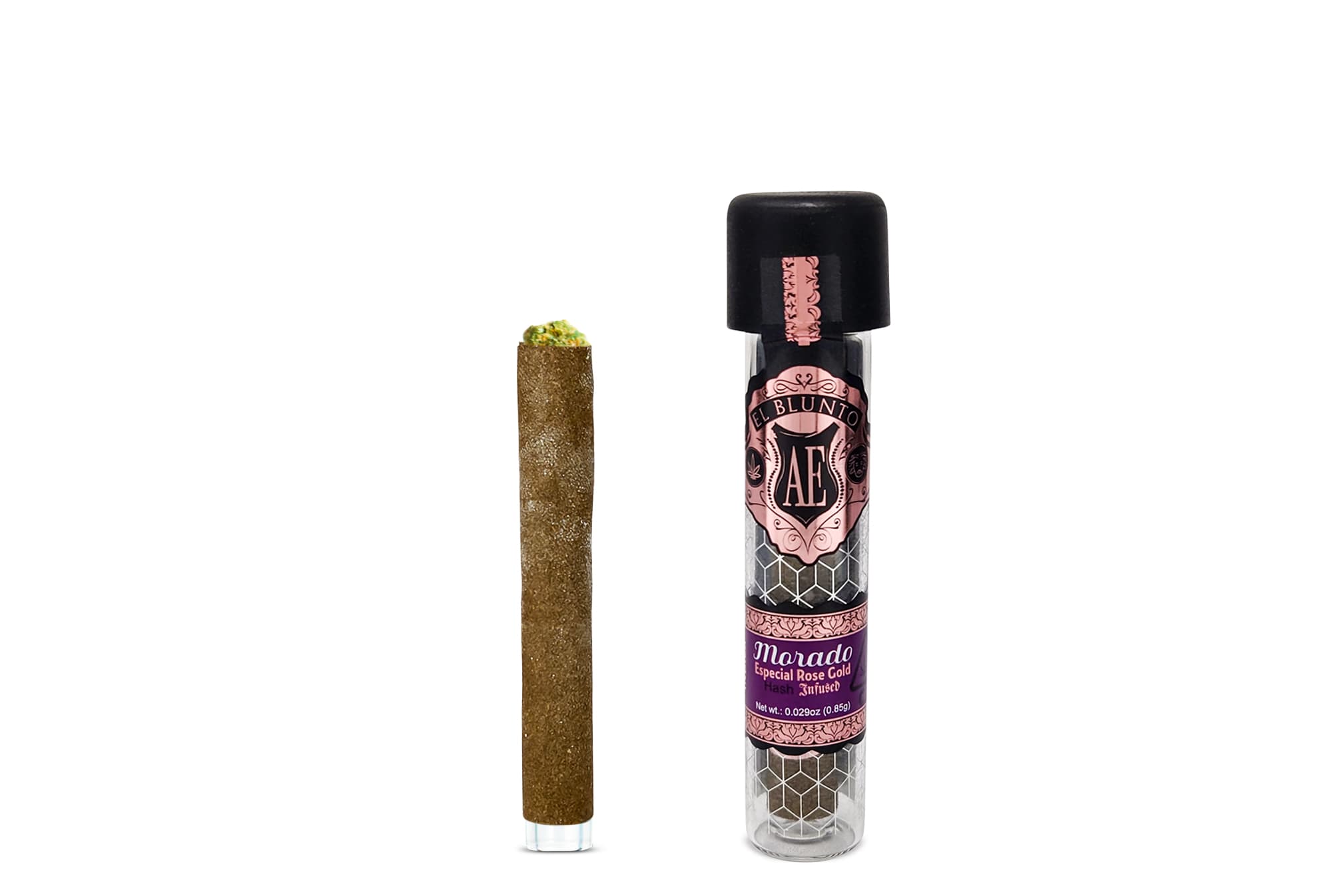 El Bluntito Especial Rose Gold Hash Bluntito .85g Single Indica Morado