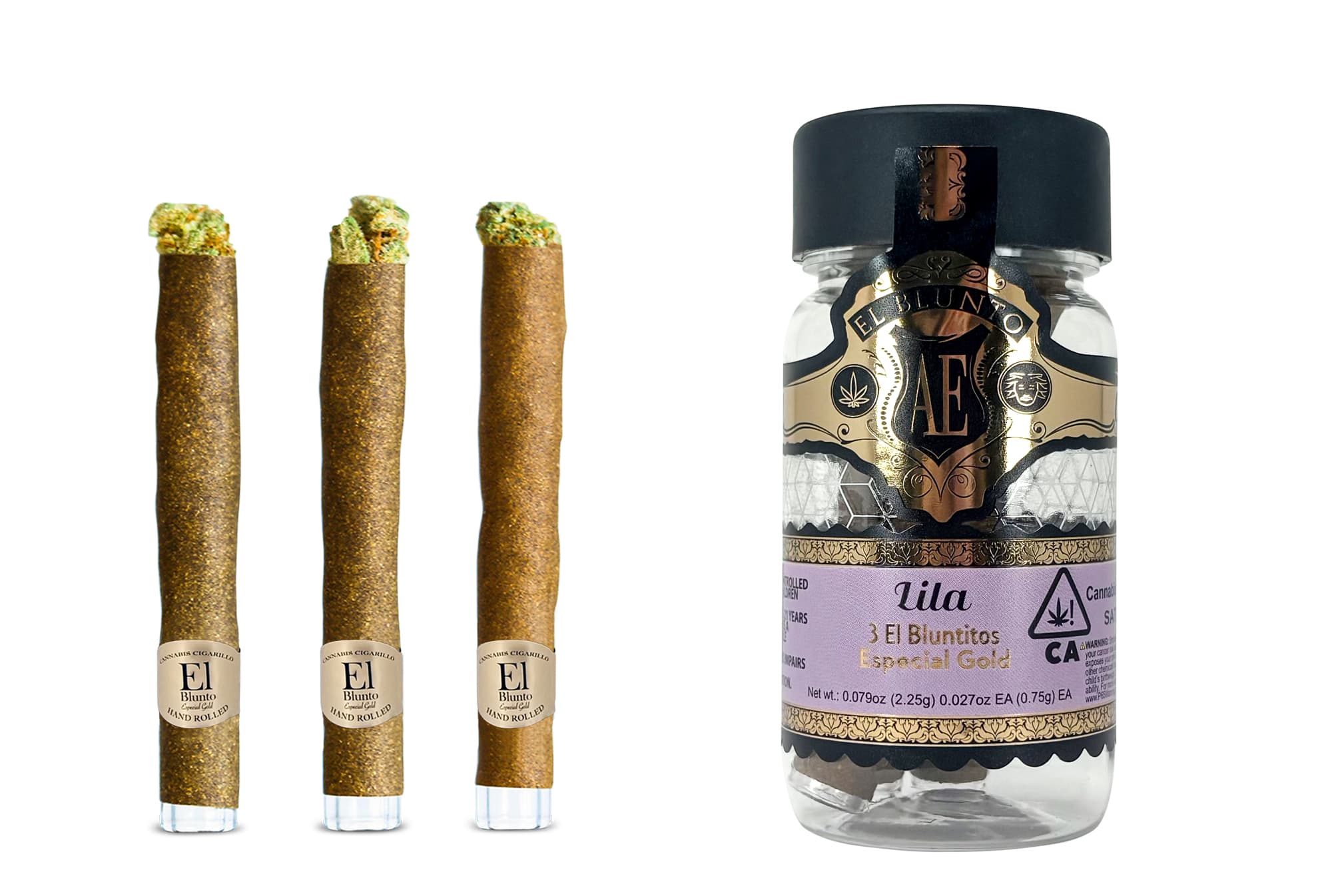 El Blunto Especial Gold Bluntito .75g Sativa Lila 3pk