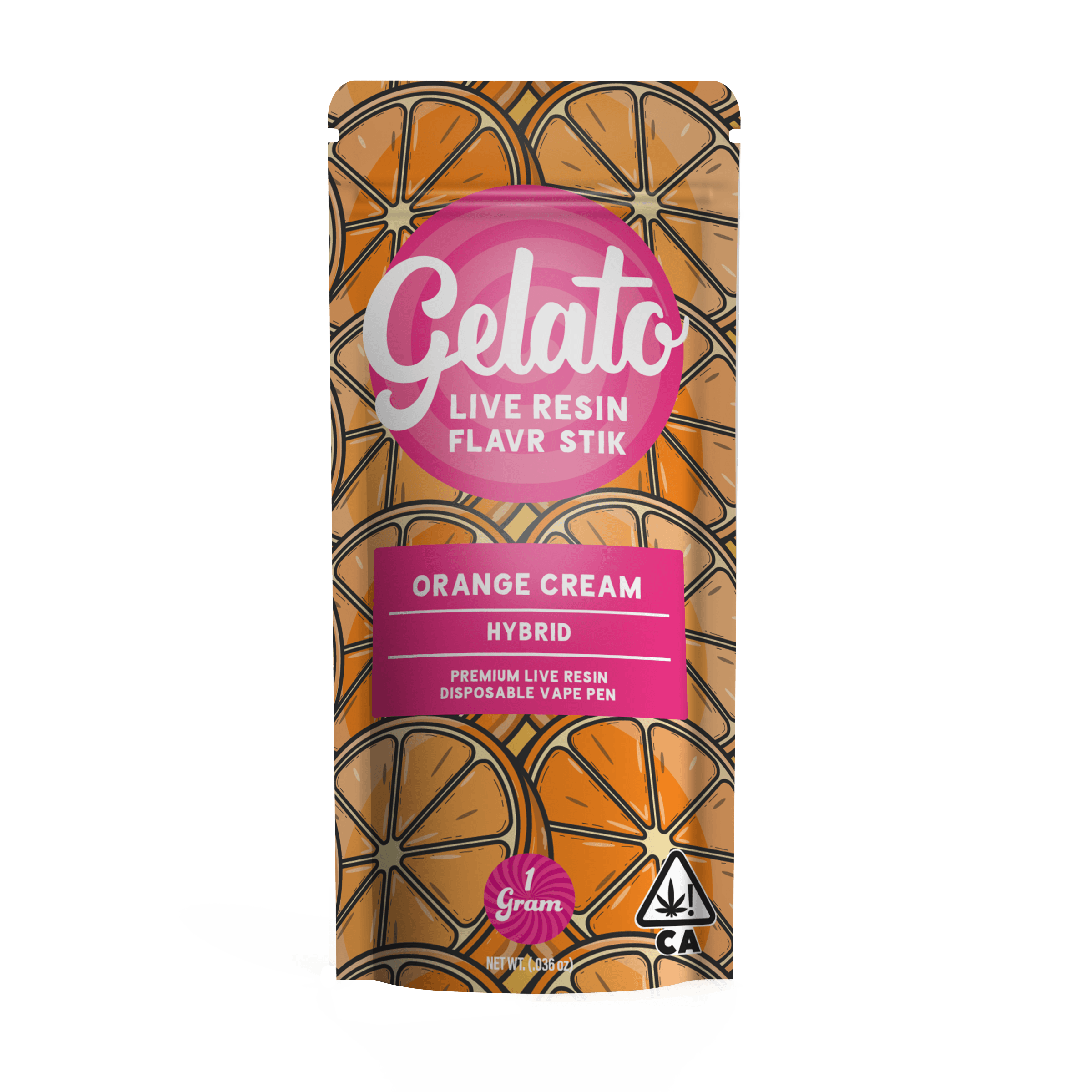 Gelato Live Resin All-In-One 1g Hybrid Orange Cream 10pk