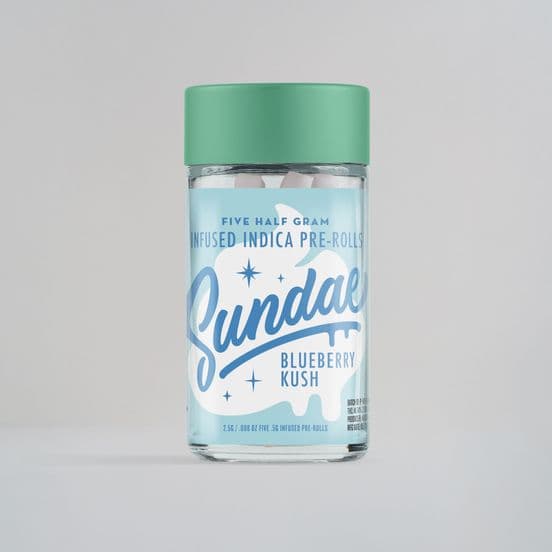 Sundae Infused Preroll 5pk 2.5g Indica Blueberry Kush