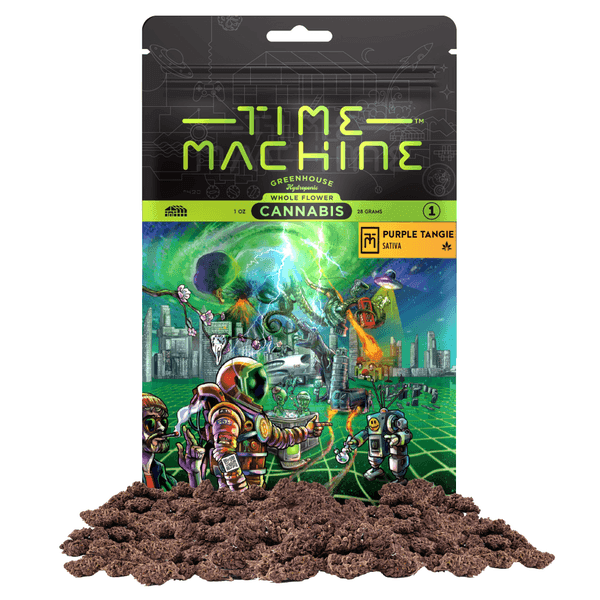 Time Machine Flower 28g Sativa Purple Tangie 4ct