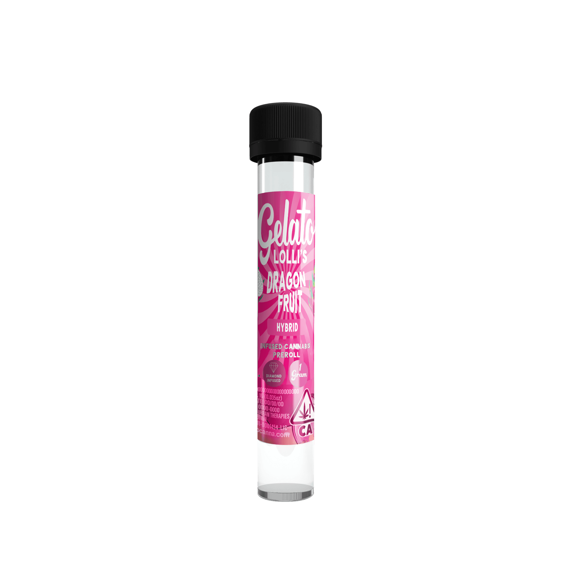 Gelato Lolli's Single Infused Preroll 1.2g Hybrid Dragon Fruit 12pk