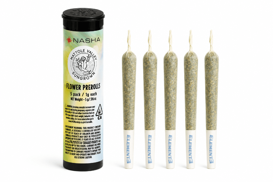 Nasha Flower Preroll 5pk 1g Indica Hybrid MVP23