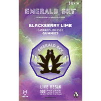 Emerald Sky Live Resin Gummies 10ct 100mg Blackberry Lime