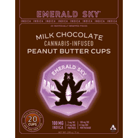 Emerald Sky Peanut Butter Cups 20ct 100mg Indica Milk Chocolate