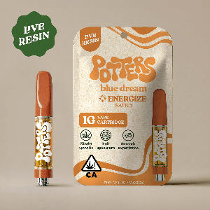 Potters Live Resin Vape Cartridges 1g Sativa Blue Dream