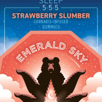 Emerald Sky Sweet Dreams Gummies 5ct 50mg Indica Strawberry Slumber 5:5:5 THC/CB