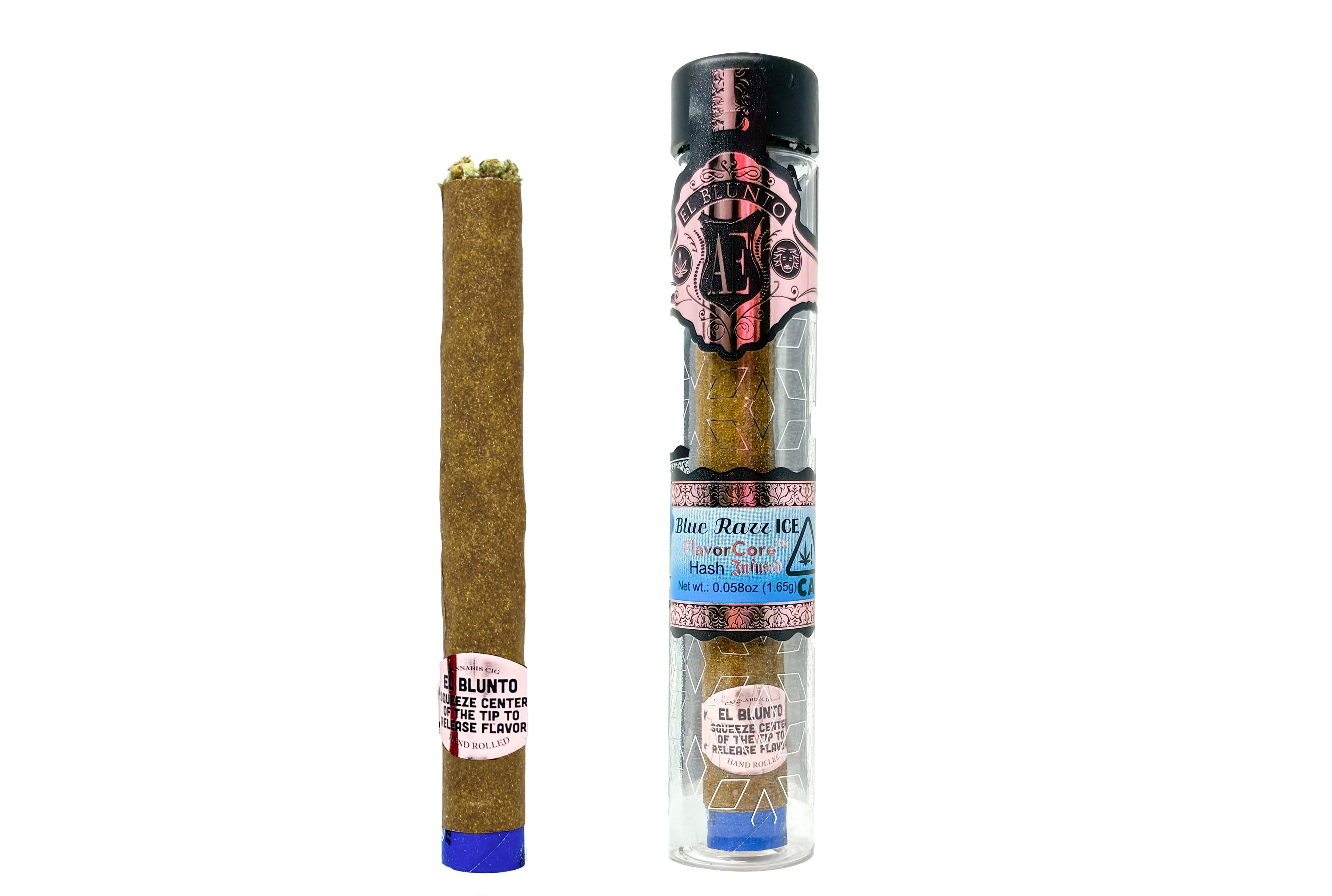 El Blunto FlavorCore Rose Gold Hash Blunt 1.65g Indica Blue Razz Ice