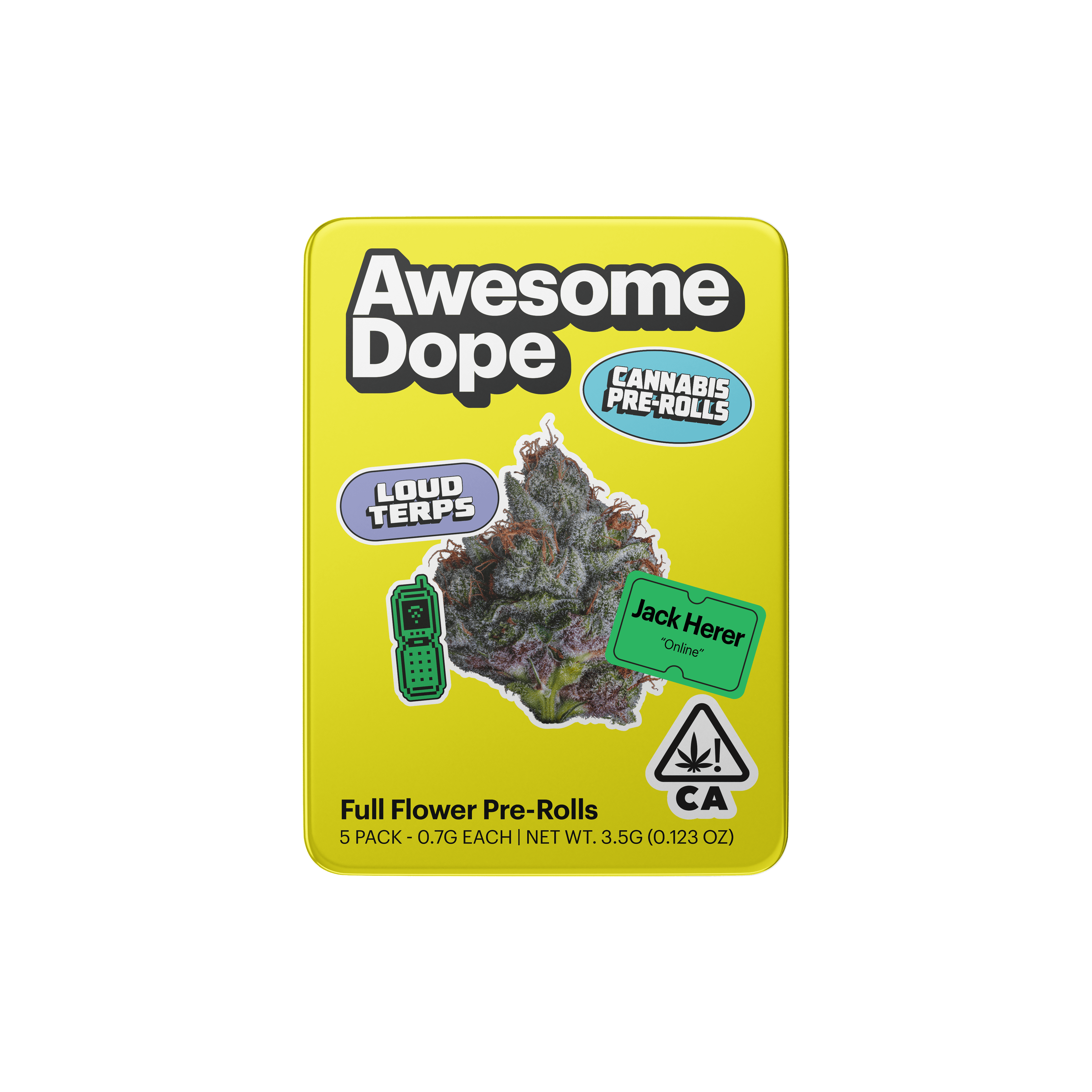 Awesome Dope Preroll 5pk Sativa Jack Herer