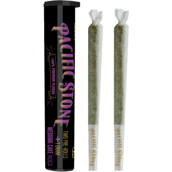 Pacific Stone Preroll 0.5g Indica Wedding Cake 2-Pack 1.0g