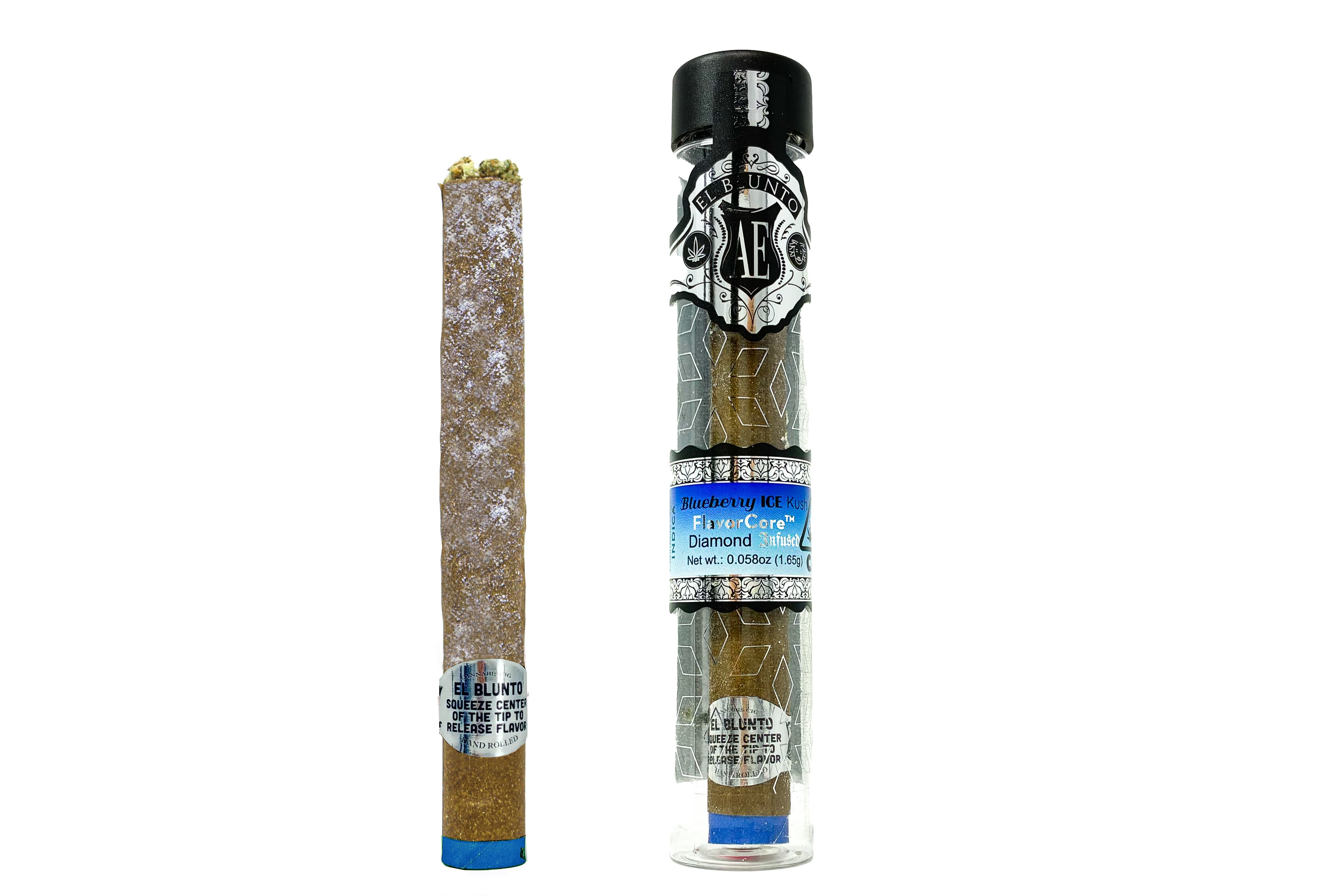 El Blunto FlavorCore Platinum Diamond Blunt 1.65g Indica Blueberry Ice Kush