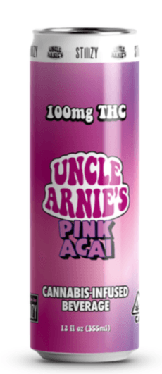 Uncle Arnie's Stiiizy Exclusive Beverage 12oz Pink Acai 100mg