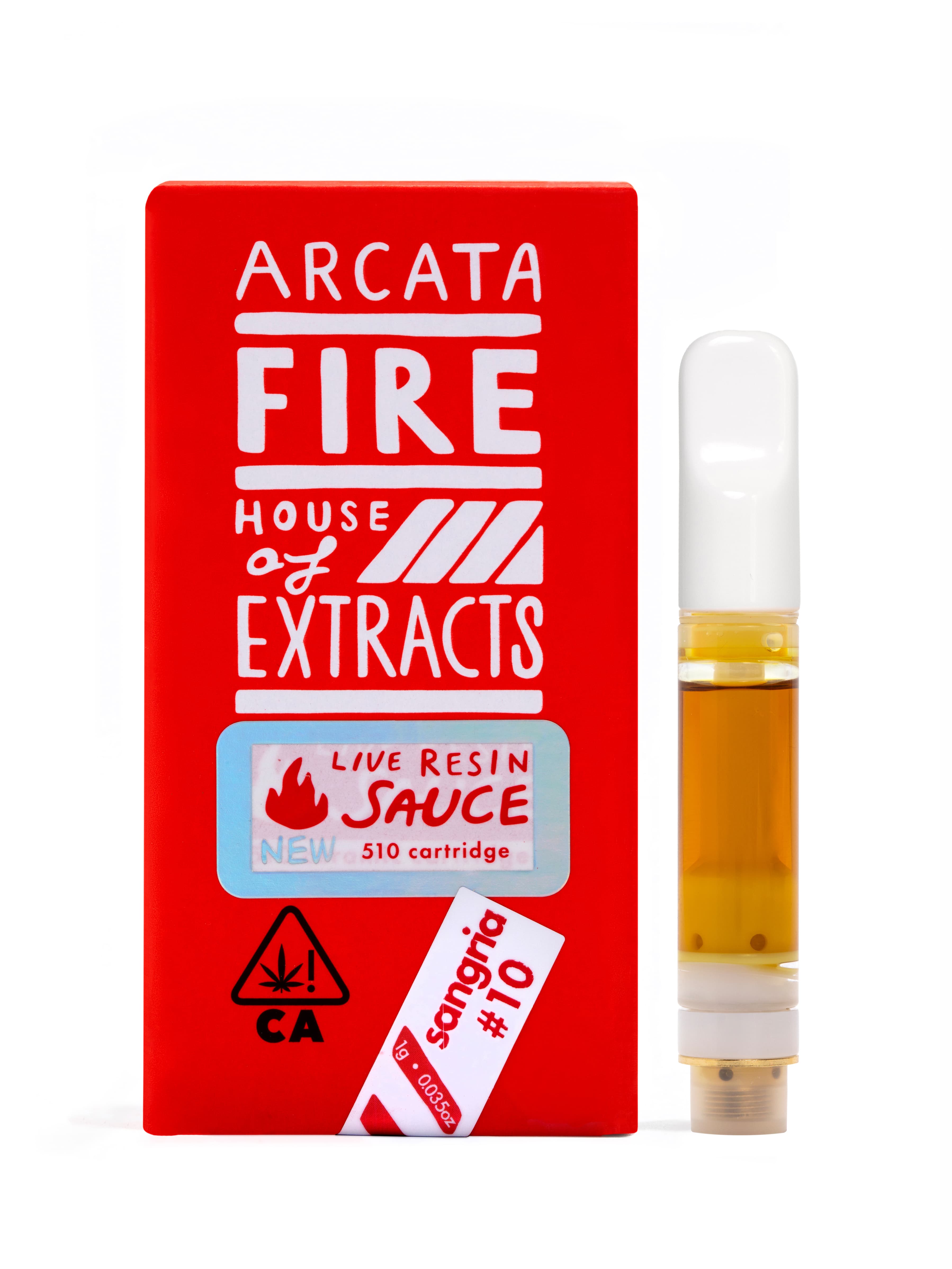 Arcata Fire 100% Live Resin Cartridge 1g Sativa Sangria #10