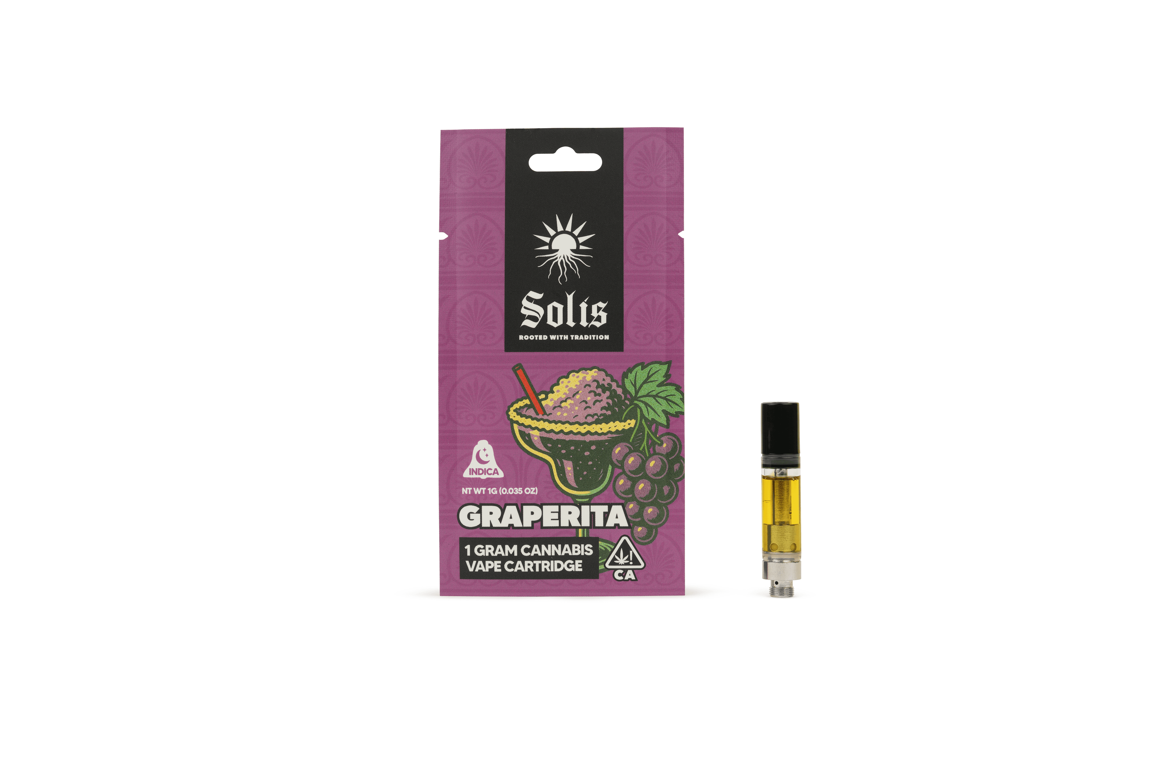 Solis Cartridge 1g Indica Graperita