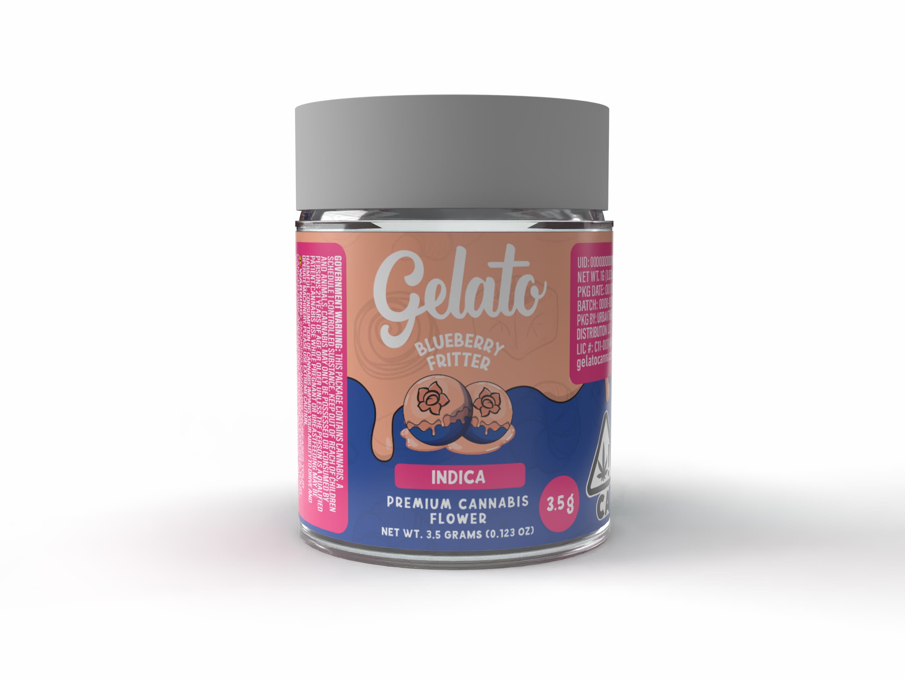 Gelato Flower 3.5g Indica Blueberry Fritter 16pk