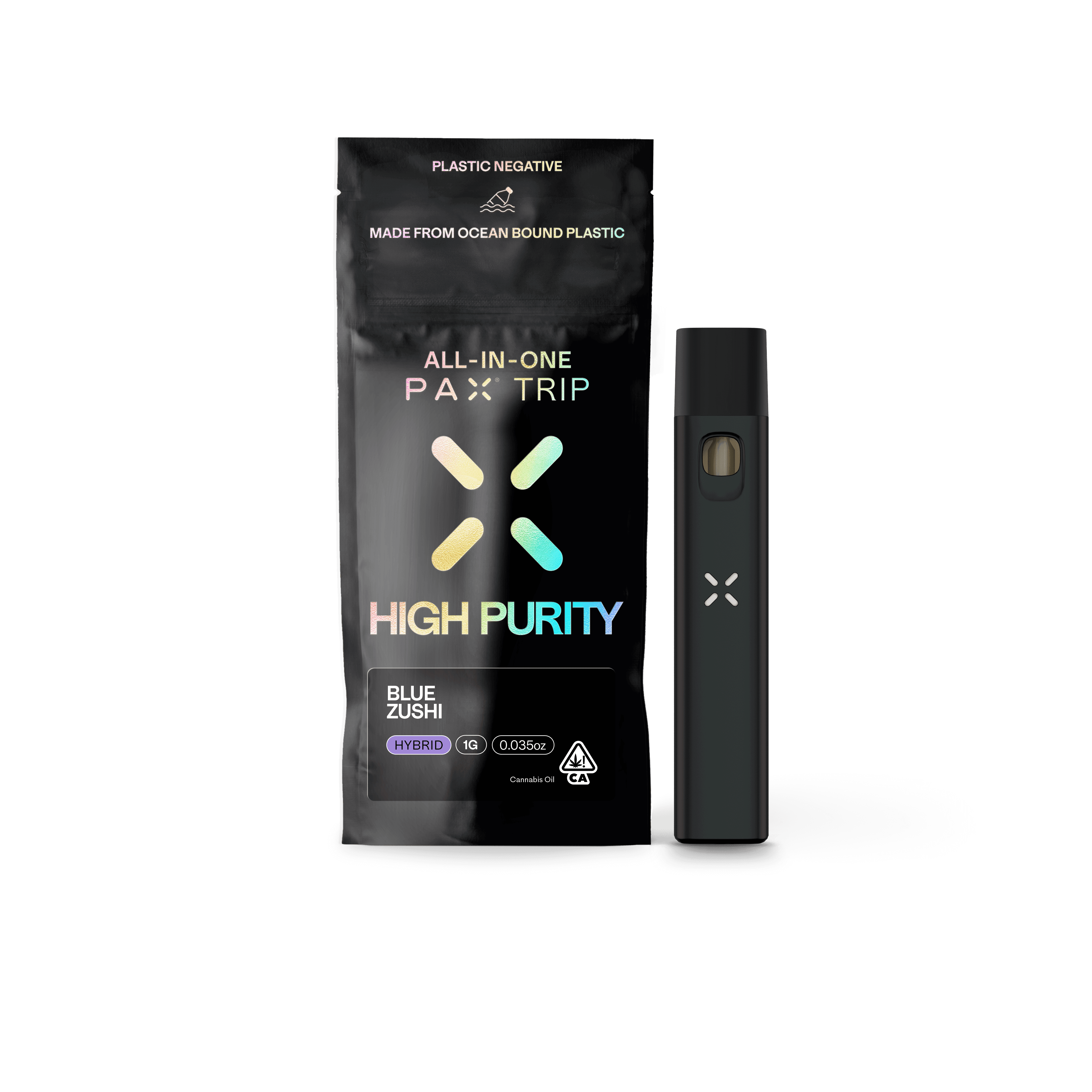 PAX Trip All-In-One High Purity THC 1g Hybrid Blue Zushi