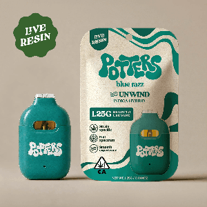Potters Live Resin All-In-One 1.25g Indica Blue Razz