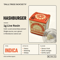 Tall Tree Society Rosin 1g Hashburger