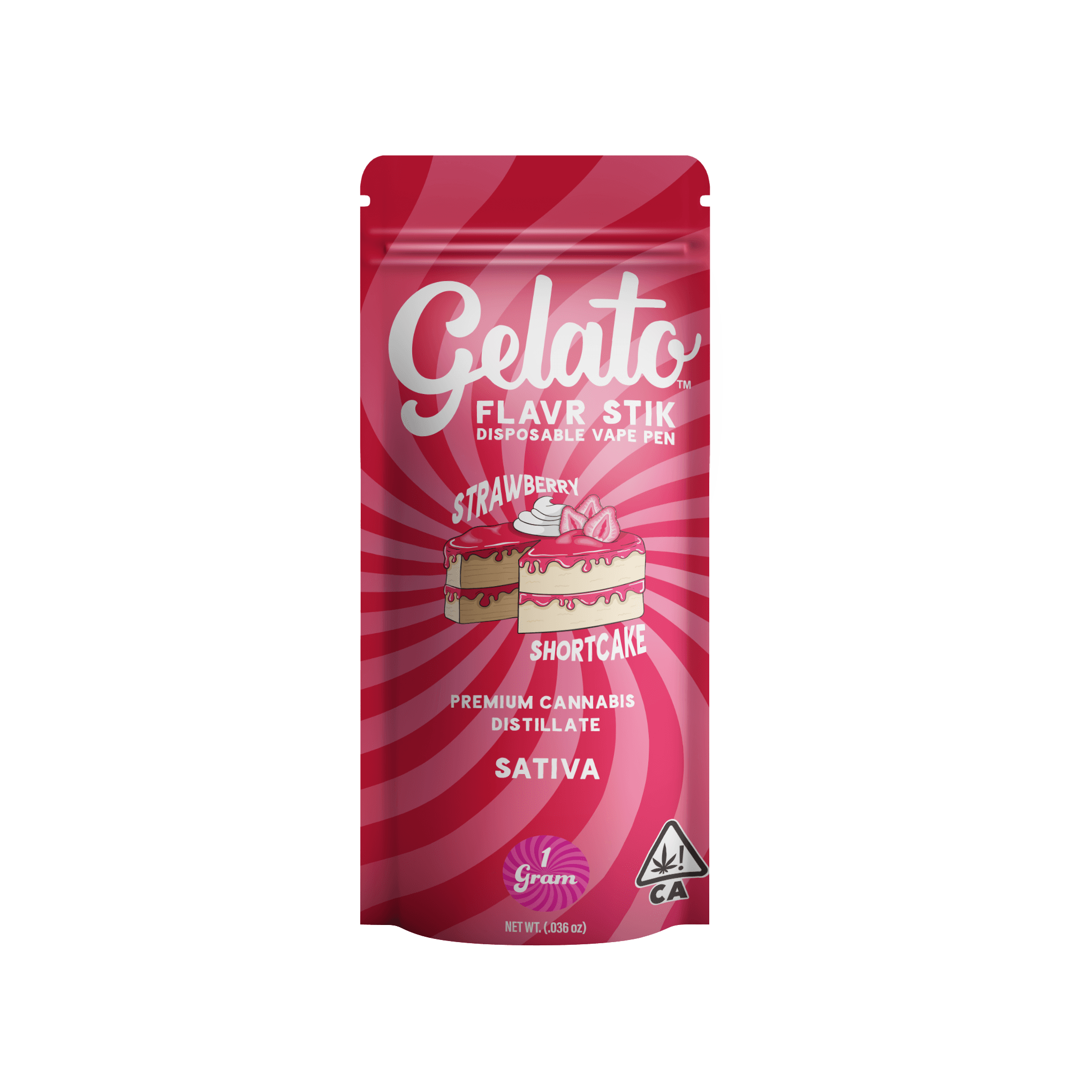 Gelato Flavors All-In-One 1g Sativa Strawberry Shortcake 10pk
