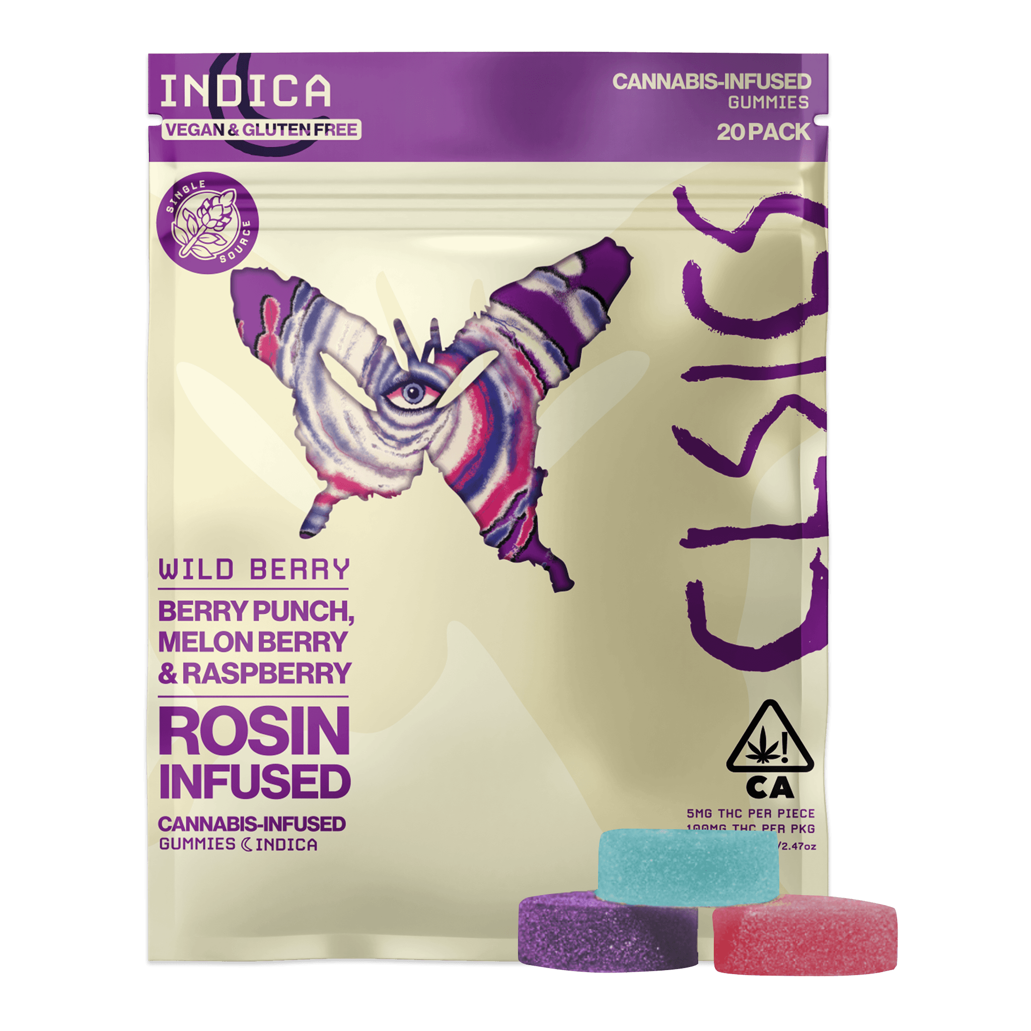 CLSICS Live Rosin Gummies Indica Wild Berry 20-Piece