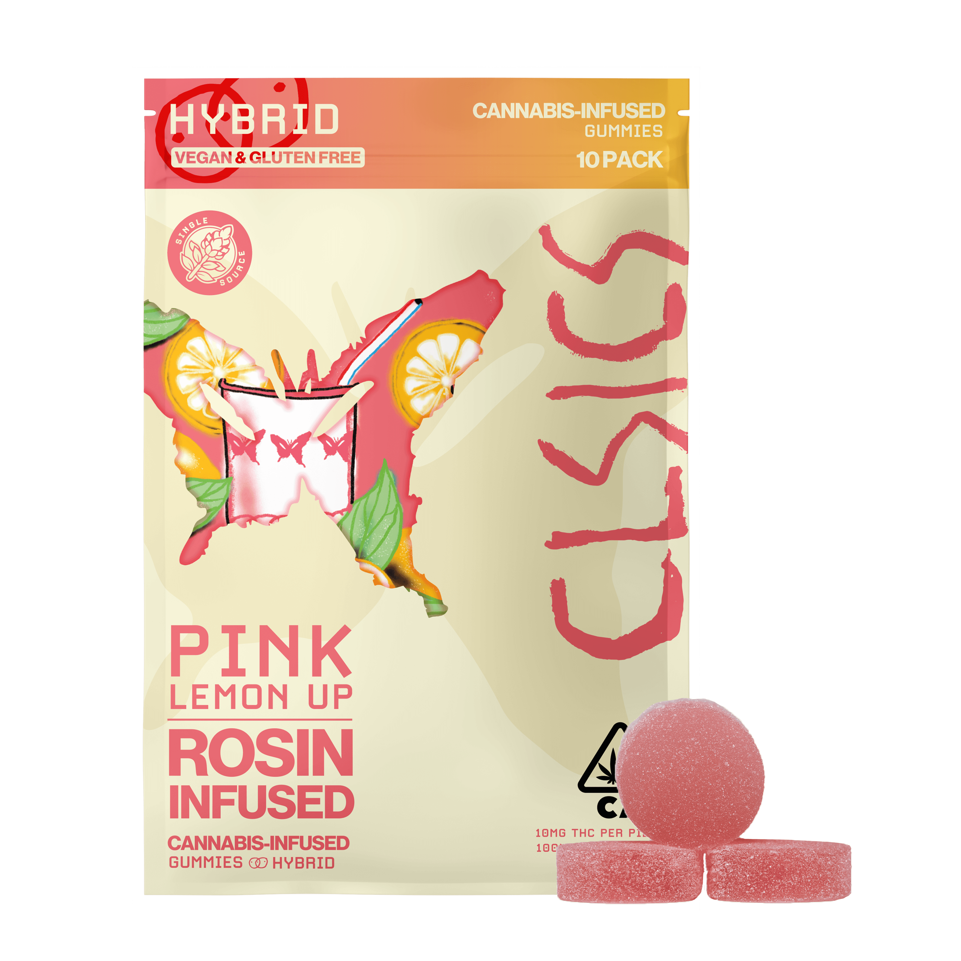 CLSICS Live Rosin Gummies Hybrid Pink Lemon Up