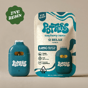Potters Live Resin All-In-One 1.25g Indica Raspberry Runtz