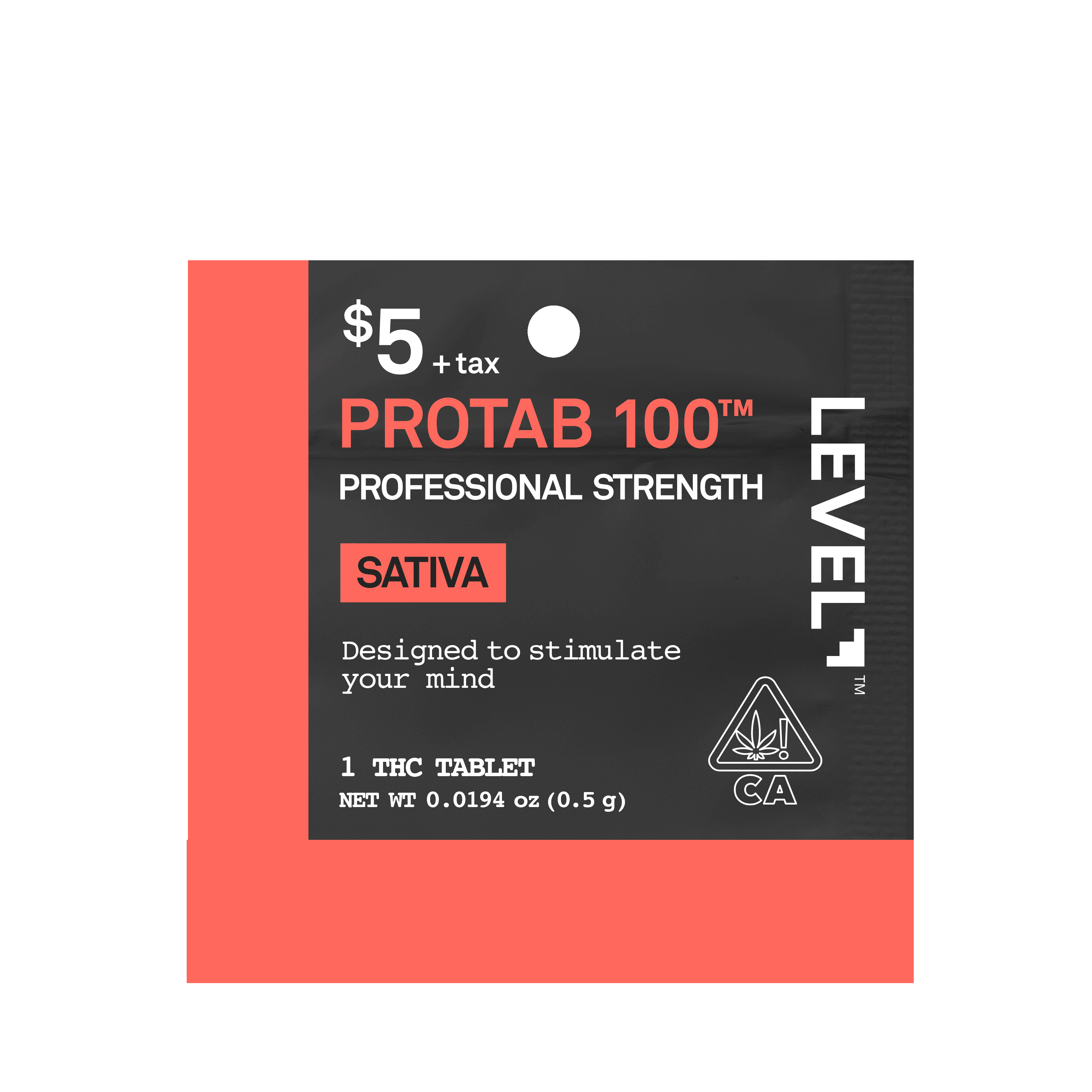 Level Protab 100 Sativa 1-Piece $5 printed pk