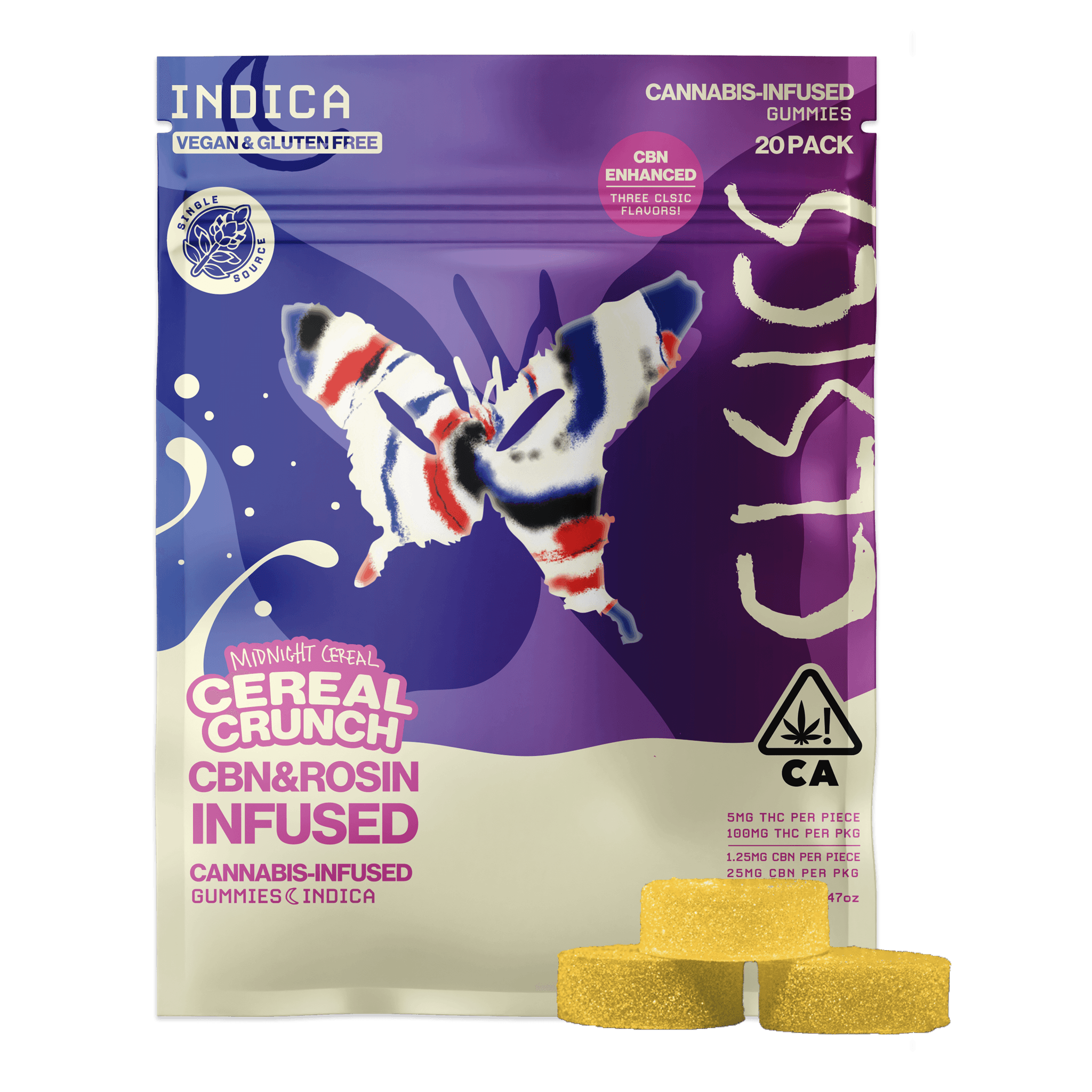 CLSICS Live Rosin Gummies Indica CBN Midnight Cereal Killer 20-Piece