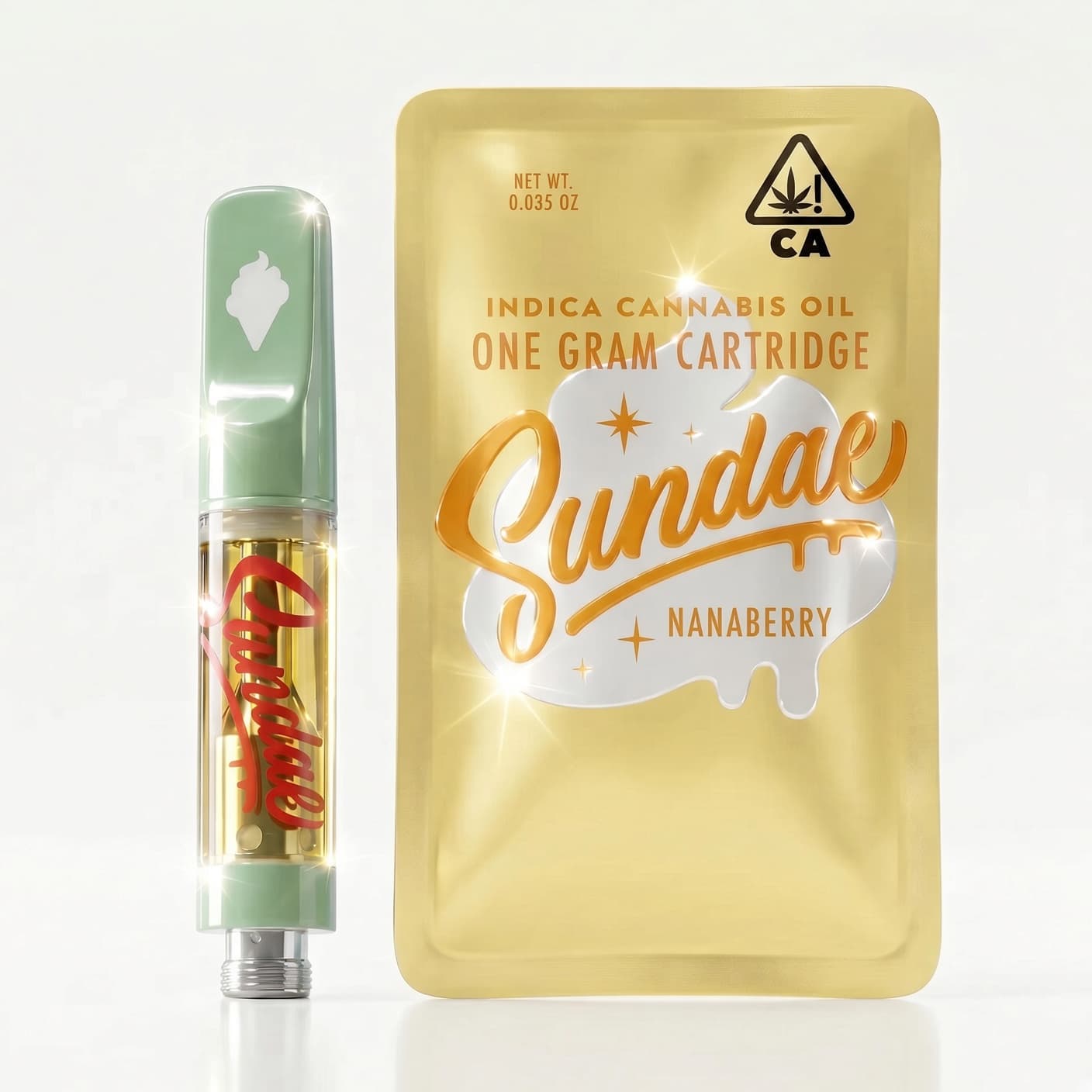 Sundae Vape Cartridge 1g Indica Nanaberry