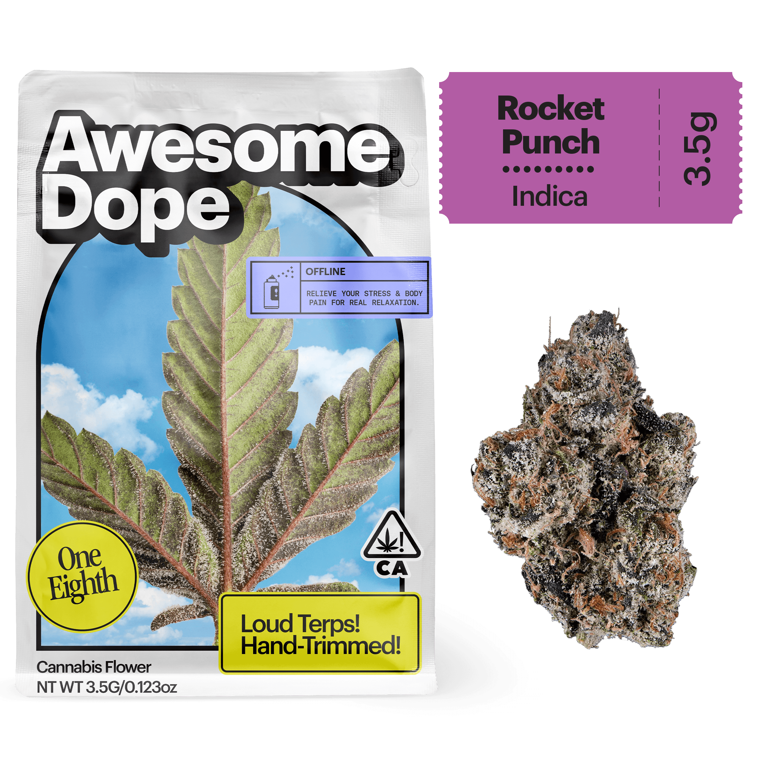 Awesome Dope Flower 3.5g Indica Rocket Punch