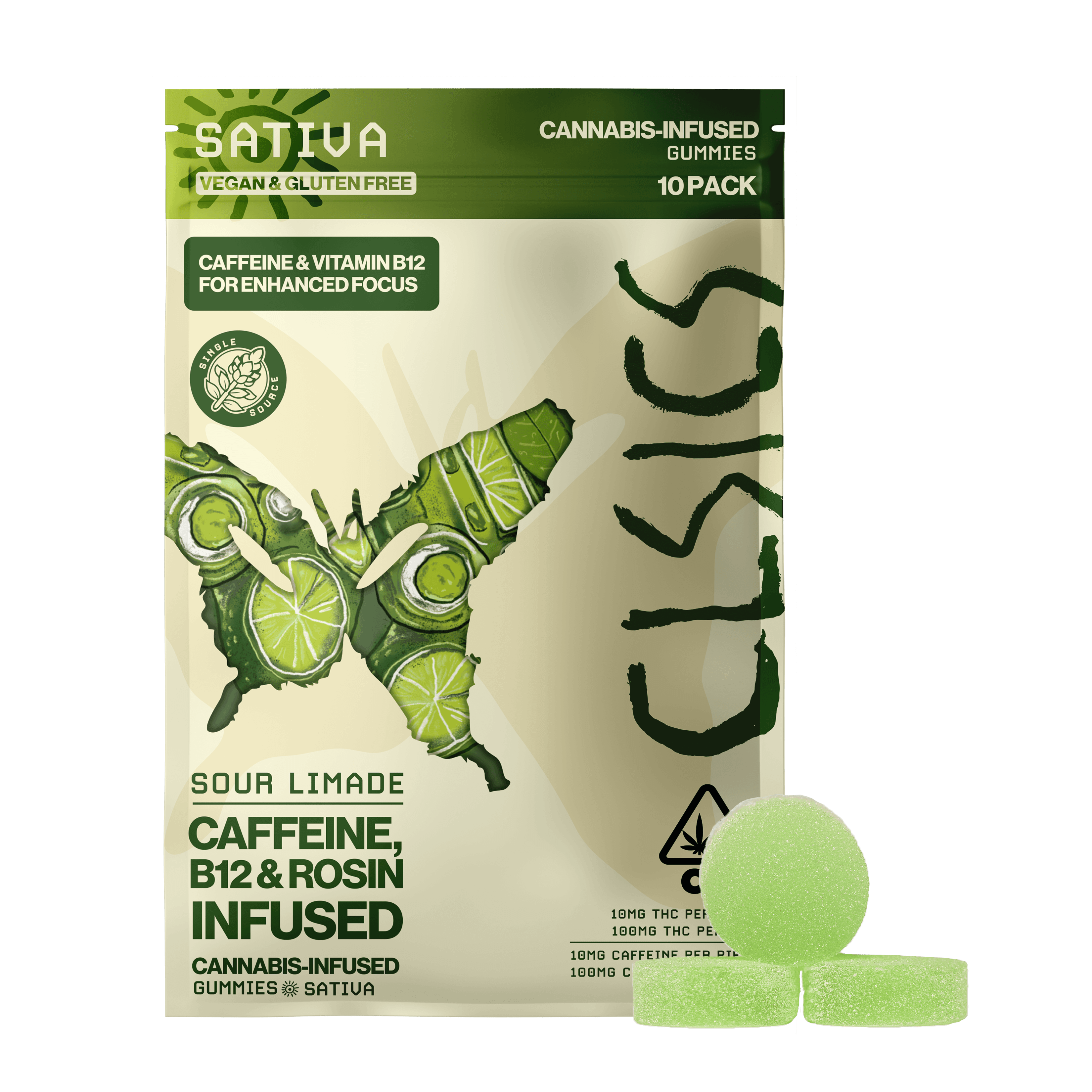CLSICS Live Rosin Gummies Sativa Sour Limeade Loadout