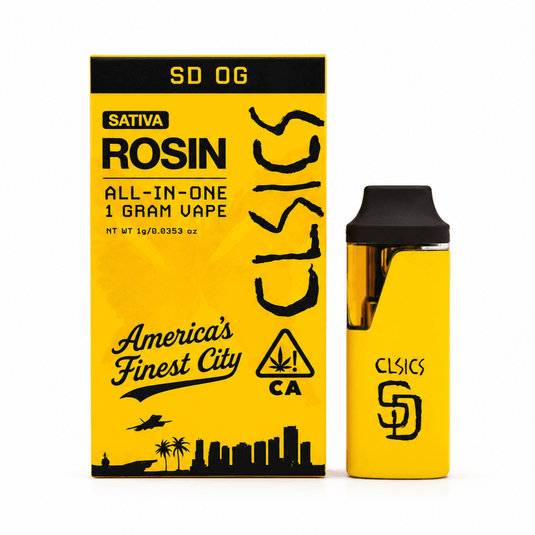 CLSICS Live Rosin All-In-One Cartridge 1g Sativa SD OG