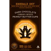 Emerald Sky Peanut Butter Cups 10ct 100mg Sativa Dark Chocolate 10ct