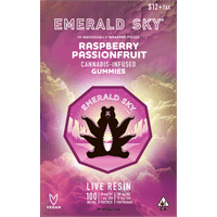 Emerald Sky Live Resin Gummies 10pk 100mg Raspberry Passionfruit 12ct