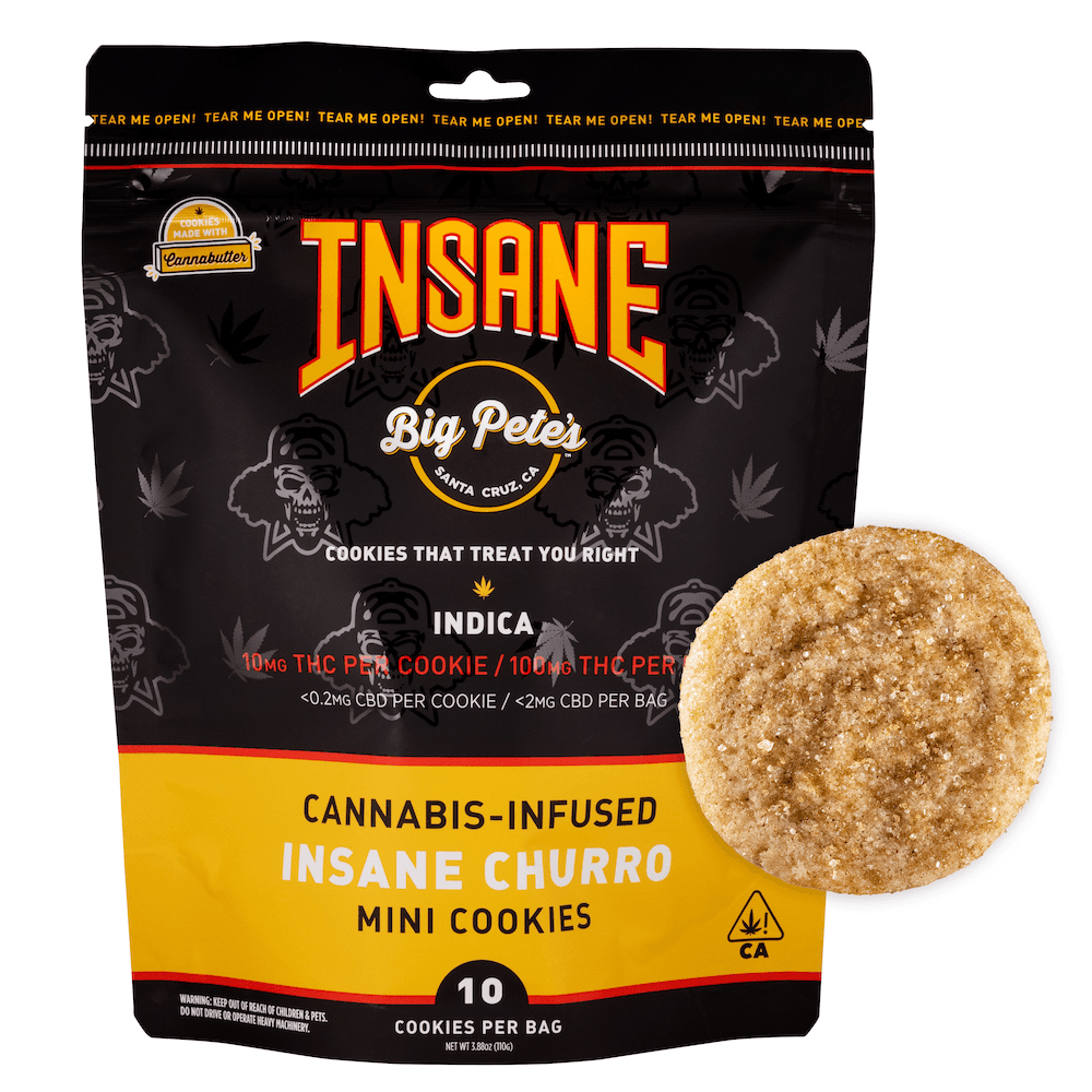 Big Pete's Insane Churro 10pk Indica 100mg