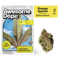 Awesome Dope Flower 3.5g Sativa Hybrid Orange Apricot 16ct