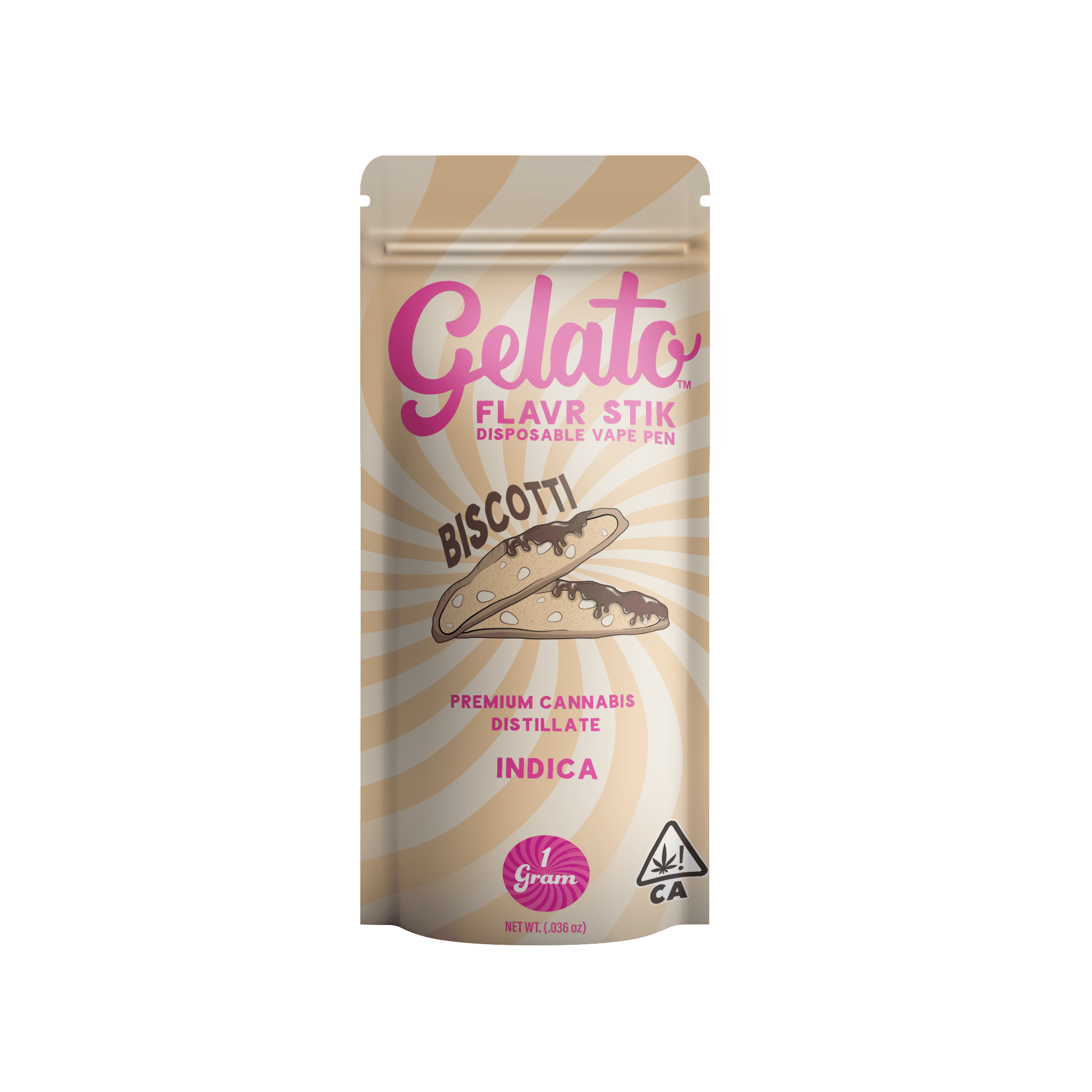 Gelato Flavors All-In-One 1g Indica Biscotti 10pk