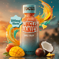 Uncle Arnie's Beverage 2oz Tiki Trip 4:1 THC/CBG 100mg 12pk