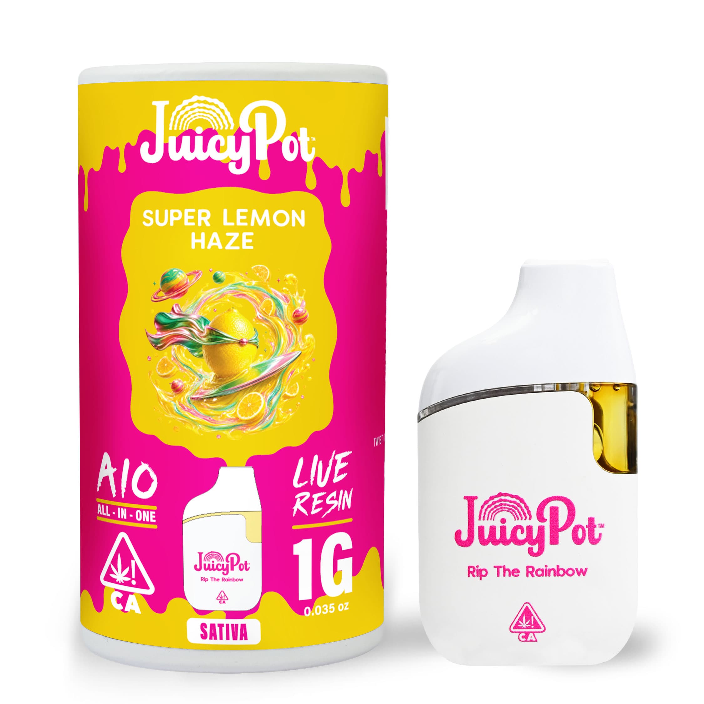 JuicyPot Live Resin All-In-One 1g Sativa Super Lemon Haze