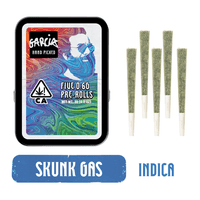 Garcia Hand Picked Preroll .6g Indica Skunk Gas GF 5pk 3g