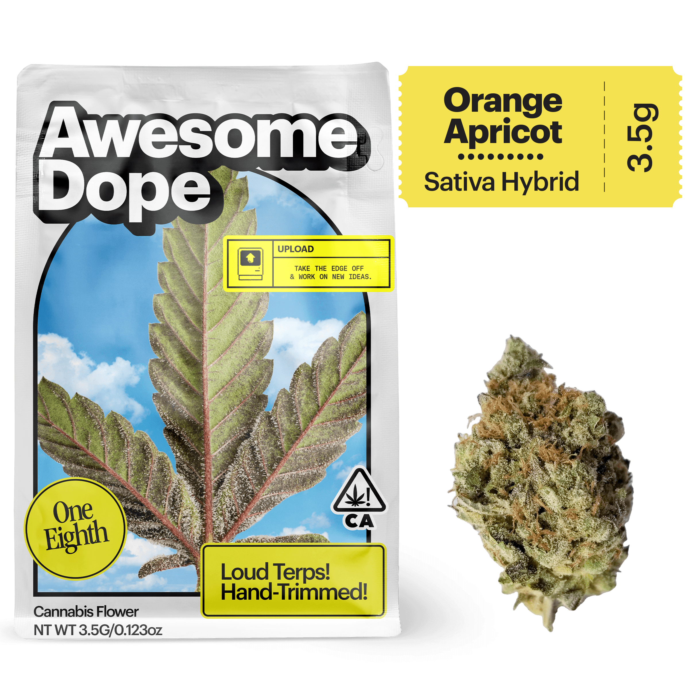 Awesome Dope Flower 3.5g Sativa Hybrid Orange Apricot 16ct