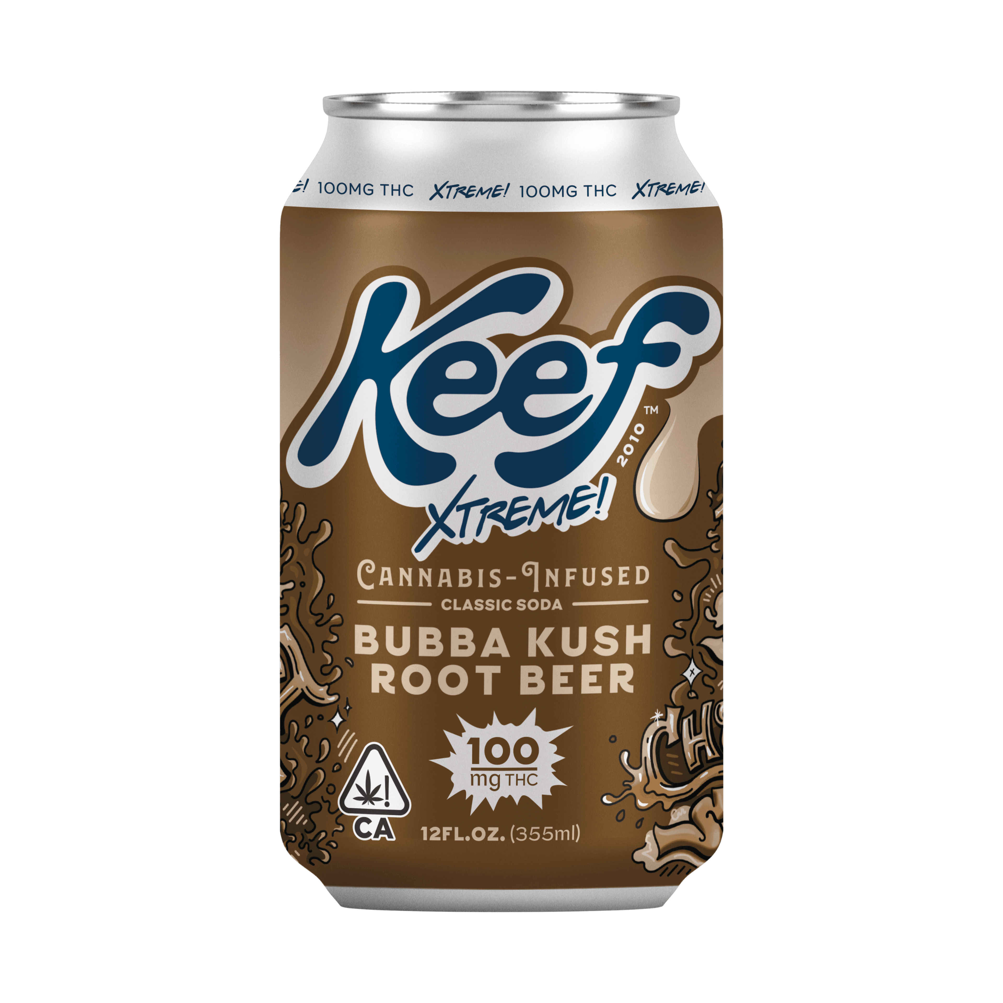 Keef 100mg Bubba Kush Root Beer Xtreme Classic Soda 12oz