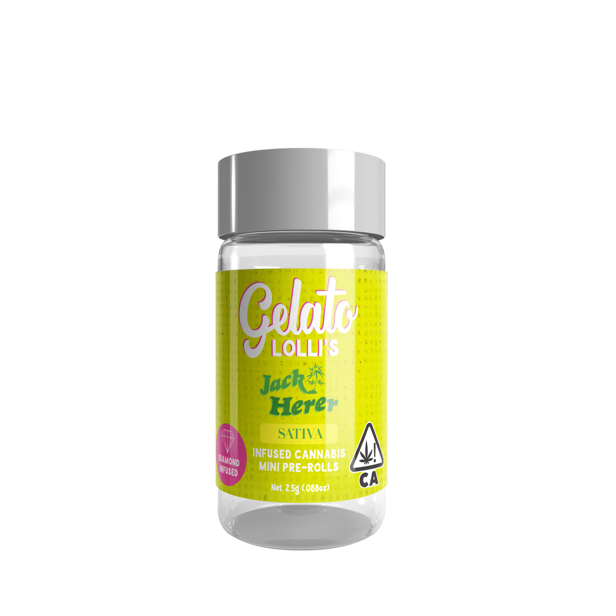Gelato Lolli's 5pk Infused Mini Preroll .6g Sativa Jack Herer
