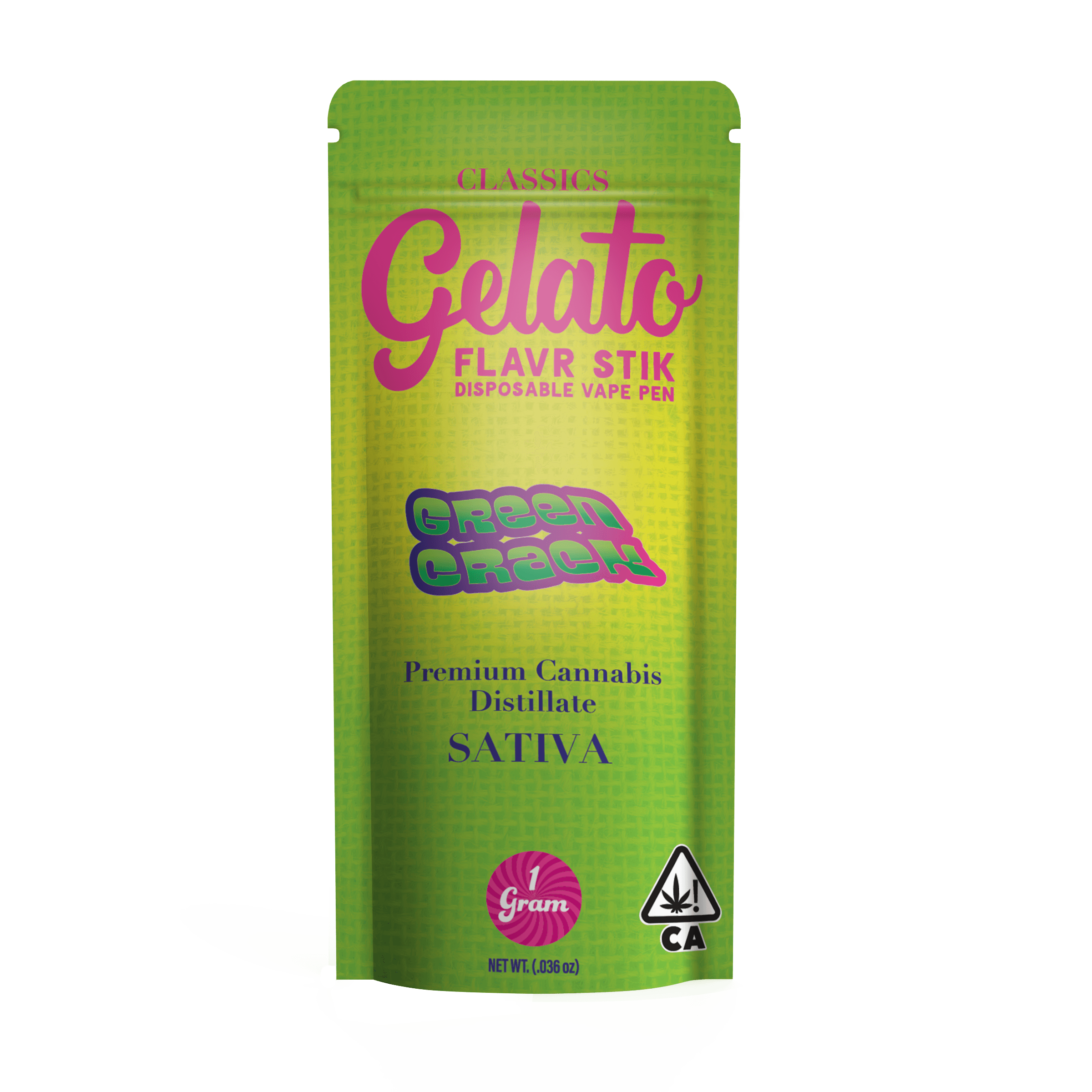 Gelato Classics All-In-One 1g Sativa Green Crack 10pk
