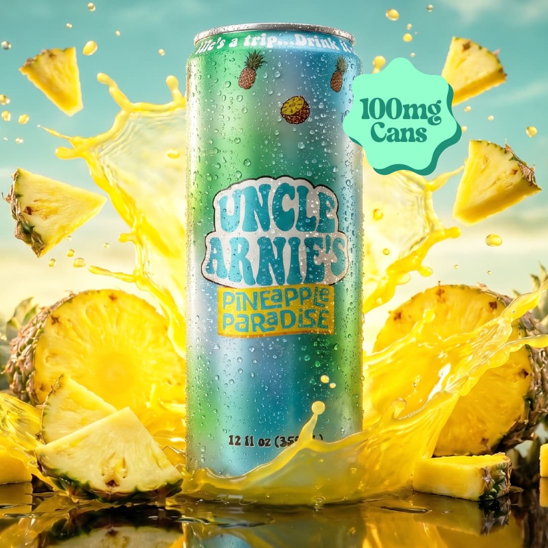 Uncle Arnie's Beverage 12oz Pineapple Paradise 100mg 12pk
